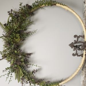 Handmade hoop wreath